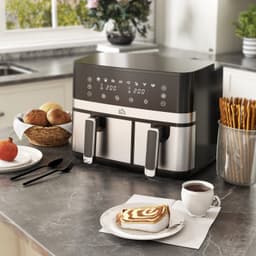 HOMCOM Airfryer - Staal - 41,8 x 39,2 x 31,1 cm - Zwart — thumbnail 4