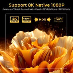 Beamer 1000 ANSI Lumen - Native 1080P Resolutie - 120W Vermogen - LCD Scherm - Android 14 Systeem - Home Theater Projector — thumbnail 2