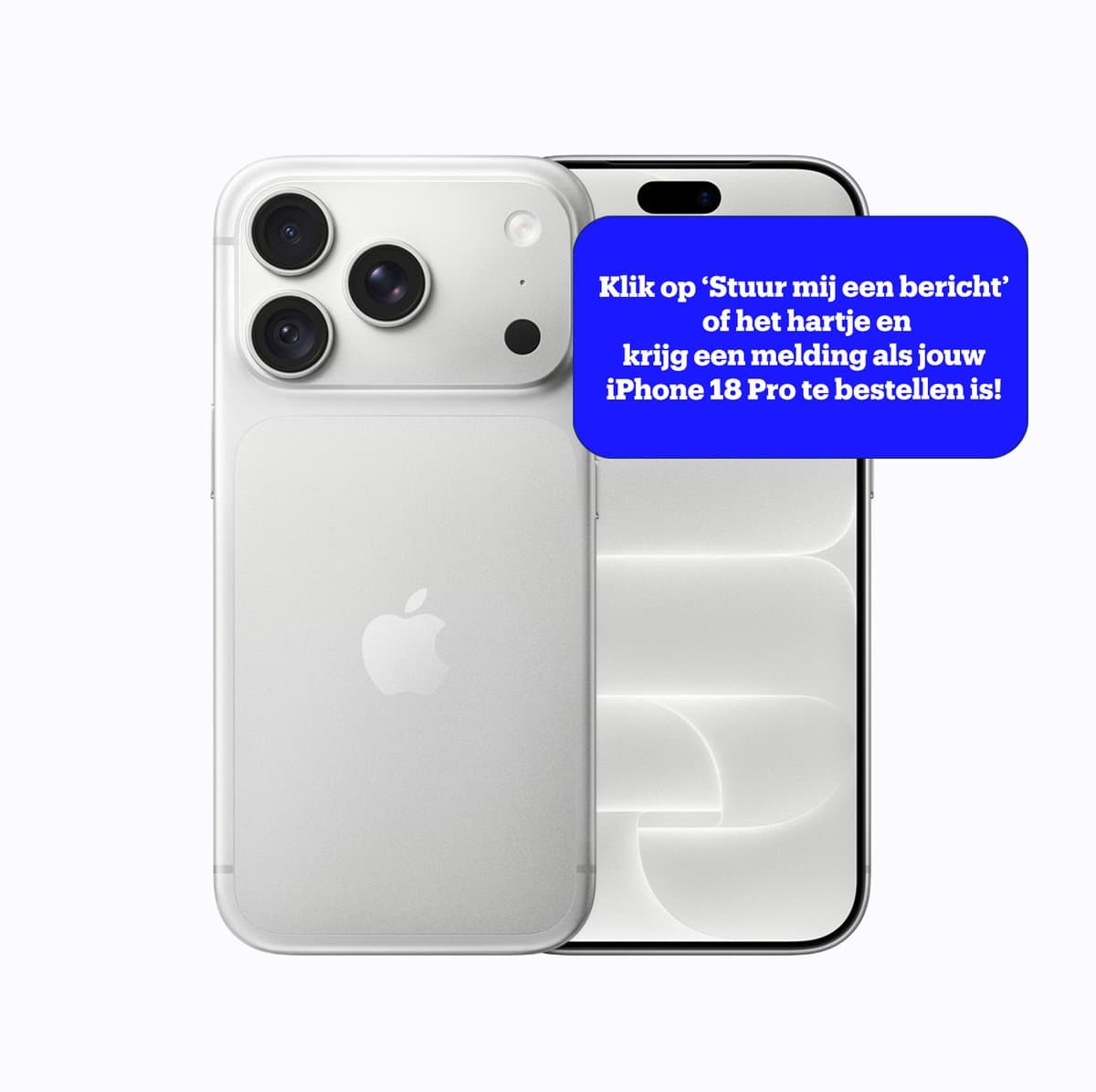 APPLE iPhone 18 Pro - 5G - 1 TB Silver — afbeelding 1
