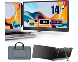 Levo® Professionele Portable Monitor Pro 2024 - Full HD 1080P - Portable Monitor - 15.6 inch - Laptop Scherm Uitbreiding