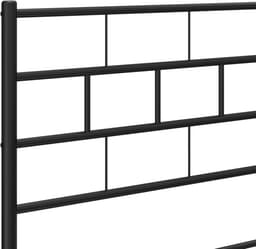 Bedframe met hoofdeinde, metaal, zwart, 135 x 190 cm, hotelbedframe, slaapkamer, bedframe voor woonkamer, slaapkamer — thumbnail 3