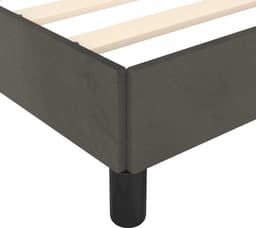 Bedframe met hoofdeinde, donkergrijs, 180 x 200 cm, fluweel, bedframe voor slaapkamer, hotel, logeerkamer, bedframe, familiebed voor slaapkamer, hotel, logeerkamer — thumbnail 2