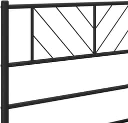 Bedframe met hoofd- en voeteneinde, metaal, zwart, 120 x 190 cm, hotelbedframe, bedframe voor woonkamer, slaapkamer, geschikt voor slaapkamer — thumbnail 2