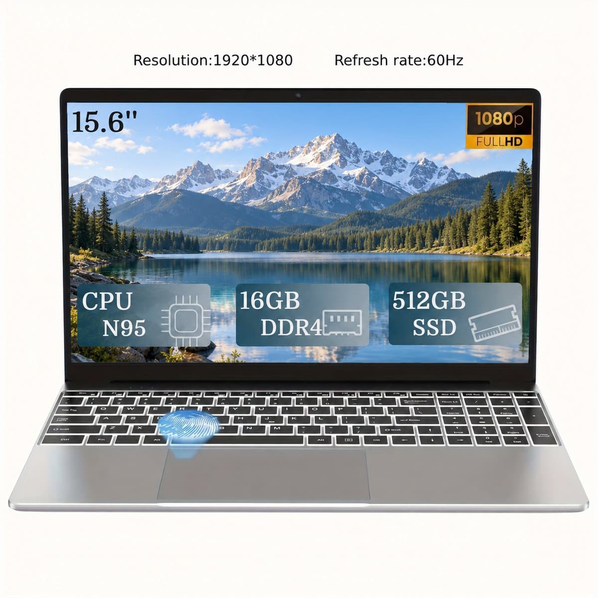 T152A-N95 Laptop 15,6 inch - Intel Celeron N95 - 16GB DDR4 RAM - 512GB SSD - IPS Full HD Scherm — afbeelding 1
