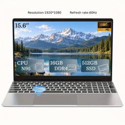 T152A-N95 Laptop 15,6 inch - Intel Celeron N95 - 16GB DDR4 RAM - 512GB SSD - IPS Full HD Scherm — thumbnail 1