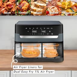 Air Fryer Liners - Voor Tefal XXL Dual Easy Fry, 100 Stuks — thumbnail 2