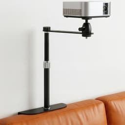 Beamerstandaard voor bed en bank, projectorhouder zonder boren, 360° draaibare beamerhouder, wand/nachtkastje, stabiele stalen beamer-wandhouder voor slaapkamer en woonkamer (23,5-37,5 cm) — thumbnail 1