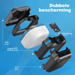 YONO Hoesje geschikt voor Samsung Galaxy Buds 4 / 4 Pro - Beschermhoes met Vergrendeling - Hard Case - Schokbestendig - Karabijnhaak - Zwart — thumbnail 4