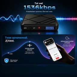 Mondura VoxPro – Afluisterapparatuur - Voice Recorder – Verstaanbaar op afstand- 8gb - 284 uur opslag — thumbnail 4