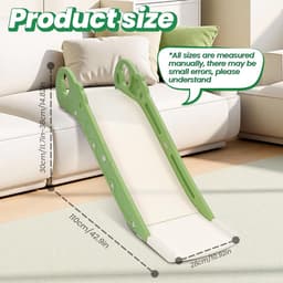 Kinderglijbaan, mini-klimglijbaan voor bed of bank, speeltoestellen voor binnen en buiten voor jongens en meisjes (groen) — thumbnail 4