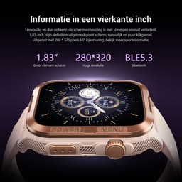 Blackview Outdoor Smartwatch Dames & Heren - W10Pro - GPS Outdoor Sports Positioning Watch - Sporthorloge - Horloge Dames - Hartslagmeter - Slaapmonitor - Saturatiemeter – Bloeddrukmeter - Bluetooth Bellen - 600 mAh - Android/iOS - Roze — thumbnail 5