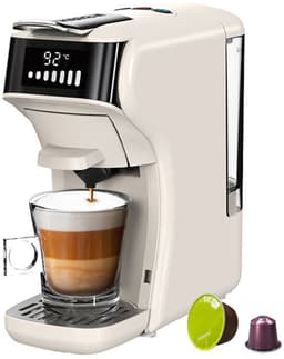 HiBREW H1B koffiezetapparaat met 6 in 1 pads, watertank van 600 ml, drukextractie van 19 bar, koud/warm-modus, LED-indicator, voor Kcup*/Nes*/DG*/espressopoeder — thumbnail 1