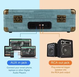 DIGITNOW Platenspeler - Ingebouwde Speakers - Auto-stop - Retro - Vintage - Bluetooth — thumbnail 4