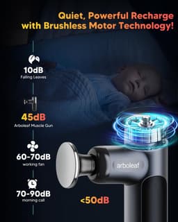 Massage Gun met Warmtefunctie, 4 Massagekoppen, 5 Snelheden, Stil en Oplaadbaar via USB-C, 3200 RPM — thumbnail 4