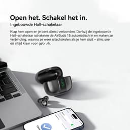 Blackview AirBuds 15 Draadloze Koptelefoon - Open Ear Oordopjes - Bluetooth 6.0 - IPX5 Waterbestendig - 35 uur Afspeeltijd - Dubbele Mic met Ruisonderdrukking - Zwart — thumbnail 4