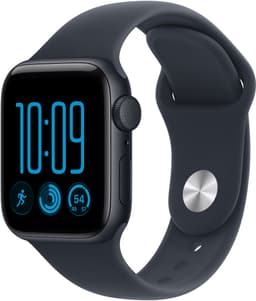 Apple Watch SE 3 GPS 40mm Aluminium Zwart en Marineblauw Sportband - Maat S/M — thumbnail 1