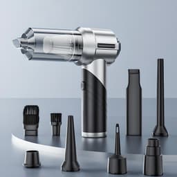 4-in-1 Auto Stofzuiger - Kruimeldief - Zuigen & Blazen - 6 Opzetstukken - Draadloos – USB-C - Krachtige Handstofzuiger - Air Duster - 15Kpa — thumbnail 3