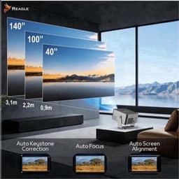 Beamer Full HD 1100 ANSI Lumen - 1080p 4K Upscaling - LED Projector - Draagbaar - Voor Thuisbioscoop Gaming En Outdoor — thumbnail 3