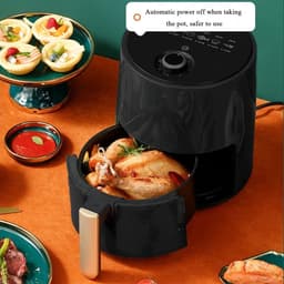 Moly Airfryer 3 Liter - 1400W - Heteluchtfriteuse - Compacte Air Fryer - Voor Frituren, Bakken en Bereiden — thumbnail 2