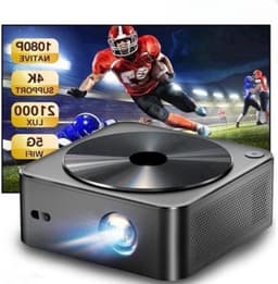 Mini Beamer - Projector - Digitale Beamer - Draagbaar - 1080P - Met Autofocus - 700 ANSI - 2 x USB 2.0 - HDMI - AV - DC - WiFi - Bluetooth - 90W - Zwart — thumbnail 2