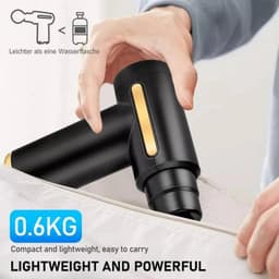 Fascia-massagepistool, draagbaar mini-massagepistool, 6 vibratiestanden, 4 massagekoppen, 1800mAh-batterij. — thumbnail 4