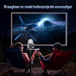 Mini Beamer met Android 11 – WiFi 6 & Bluetooth 5.0 – Netflix – 180° Draaibaar – Automatische Keystone – 1280x720 – 4K/1080p Ondersteuning — thumbnail 5