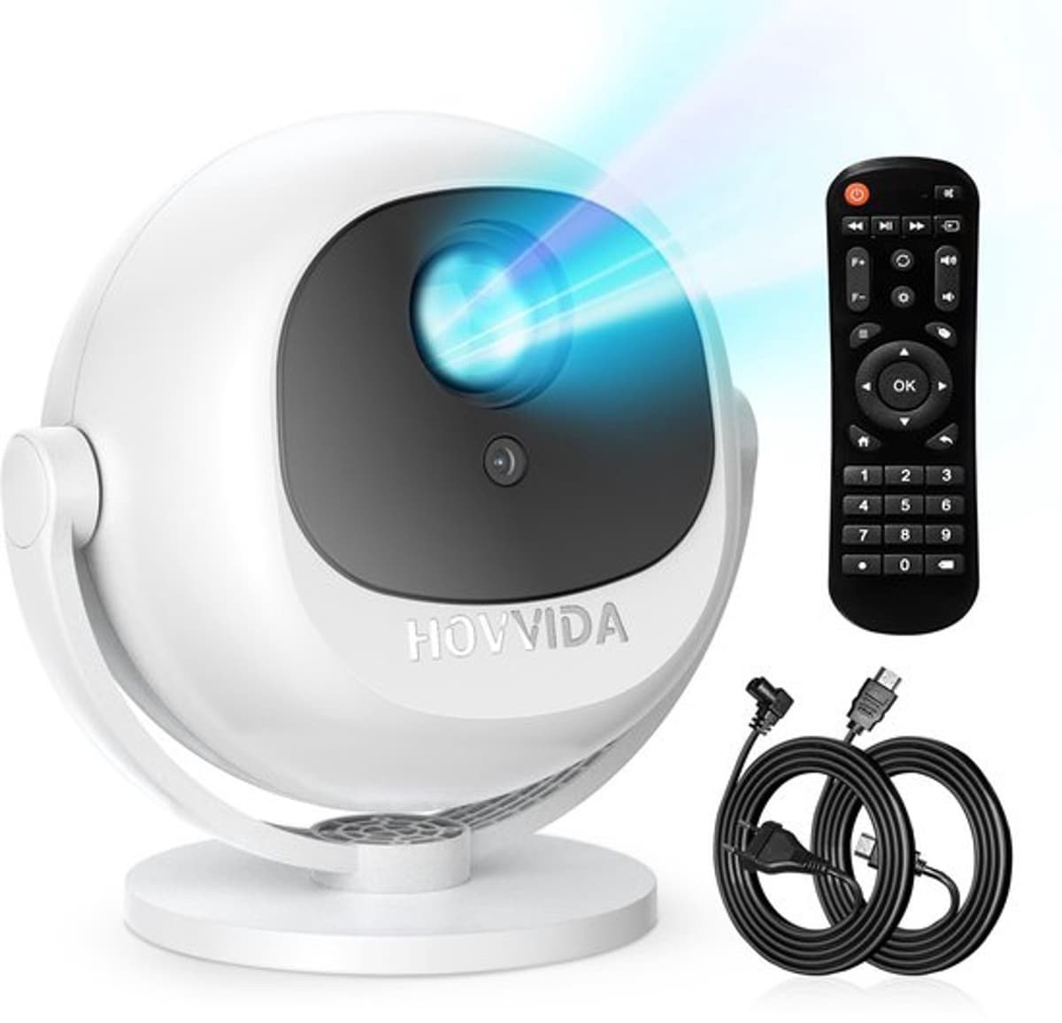 Beamer Draagbare LED - Elektrische Focus 1024x720 Resolutie - 3840x2160 4K Compatibel - WiFi 6 Bluetooth 5.2 - Thuisbioscoop Projector — afbeelding 1