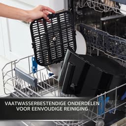 Airfryer Met Stoomfunctie - 7 Liter - 1700 W - 6 Kookprogramma’s - Touchscreen - Timer - Instelbare Temperatuur - Vaatwasserbestendige Onderdelen - Zwart — thumbnail 4