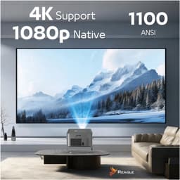Beamer Full HD 1100 ANSI Lumen - 1080p 4K Upscaling - LED Projector - Draagbaar - Voor Thuisbioscoop Gaming En Outdoor — thumbnail 5