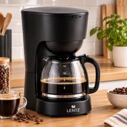 LENTZ Mini Koffiezetapparat 1,25 L - Ligtgewigt koffiemachine - Zonder Filter - 750 W — thumbnail 1