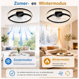MUPOO Moderne Plafondventilator met Verlichting met Inklapbare Bladen 45 cm - Ventilatorlamp ruimtebesparend -Dimbare LED 3000-6500K - Stil & 6 Snelheden -Omkeerbaar - App & Afstandsbediening - voor Slaapkamer en Woonkamer — thumbnail 5
