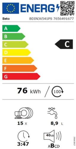 Beko BDIN36541PS Volledig ingebouwd 15 couverts — thumbnail 2