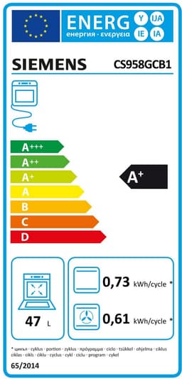 Siemens iQ700 CS958GCB1, Middelmaat, 47 l, Katalytisch + hydrolytisch, 47 l, Zwart, Touch — thumbnail 2