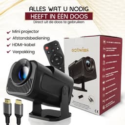 EAtwins Premium Mini Beamer - 4K Support Projector - Wifi 6 & Bluetooth 5.2 - android 13.0 - Inclusief HDMI kabel, Batterijen en Afstandsbediening - Full HD - Geschikt voor IOS & Android - projector - beamer - — thumbnail 5