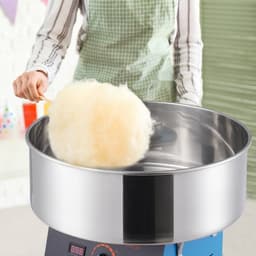 Suikerspinmachine / Suikerspinapparaat - Elektrisch 1000W - Commercieel - RVS Kom - Inclusief Suikerlepel - Snel Opwarmen - Voor Kinderfeestjes - Blauw — thumbnail 2