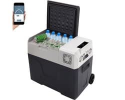 Auto Koelkast - Compressorkoelbox 50 L - 220V - Efficiënte Koeling - Digitaal Display en Bedieningspaneel - Voor Binnen en Buiten - 56,9 x 36,8 x 53,8 cm