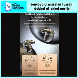 De Beste Gadgets Slaap Oordopjes Bluetooth – Draadloze Sleep Earbuds – Ultra Dun & Comfortabel – Kleine oordopjes - Kleine Oortjes - Voor Zijslapers – Noise Reduction – Waterbestendig - MD - Wit — thumbnail 3