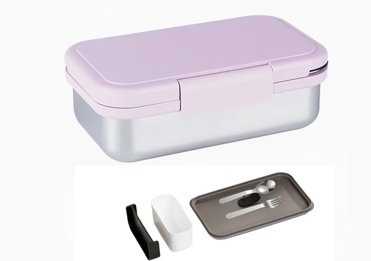 Lekvrije RVS Lunchtrommel met Vakken - Magnetronbestendige Broodtrommel 800ml — afbeelding 1