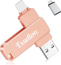 128GB Externe Geheugenstick voor Telefoon, Tablet en PC - USB-C & Lightning & USB 3.0 Flash Drive — thumbnail 1