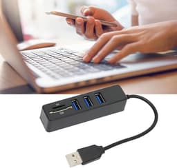 3-poorts draagbare USB-splitter USB 2.0 Hub 480 Mbps — thumbnail 2