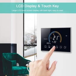 Slimme Programmeerbare WiFi Thermostaat met Vochtigheid, UV-Index en Spraakbediening — thumbnail 5