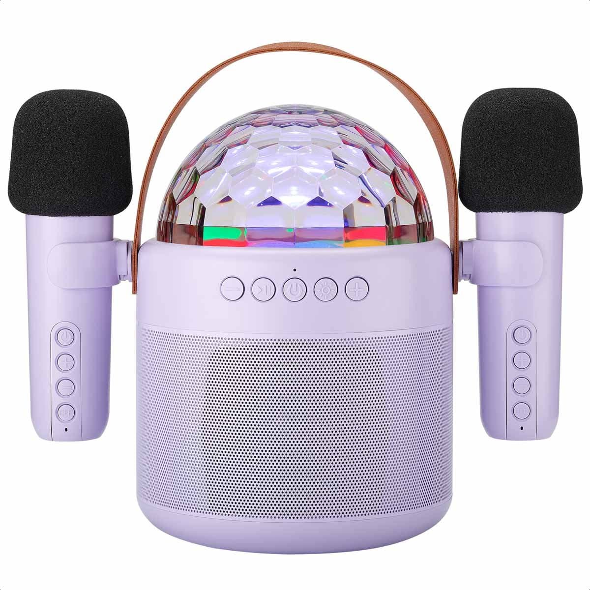 imoshion Sing & Shine Karaoke Set - Met Bluetooth Speaker, Microfoons en Discolamp - Karaokeset voor Volwassenen en Kinderen — afbeelding 1