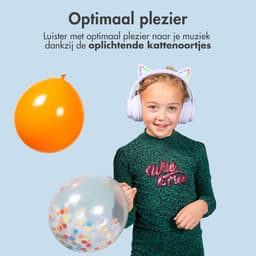 imoshion Kinder Koptelefoon Kattenoortjes - Bluetooth en Decibelbegrenzer - Draadloze Koptelefoon Kinderen — thumbnail 2