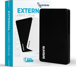 Draagbare Externe Harde Schijf 1 TB - 2,5 inch Externe HDD voor Opslag en Back-up - USB 2.0 - Compatibel met PC, Laptop, Mac en Chromebook (Zwart) — thumbnail 1