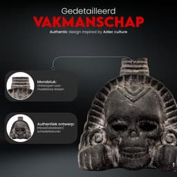 Aztec Death Whistle - Sphinx Doodshoofd - Schreeuwende Fluit - Handgemaakt - Tot 120 Decibel - Azteekse Doodsfluit — thumbnail 3