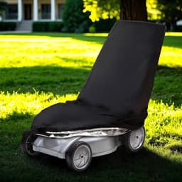 Lawn Mower Cover - Waterproof - Universal - 210D Oxford - Zwart - 193 x 112 x 63 cm — thumbnail 4