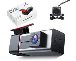 Dynabright Dashcam 4K – Incl. 32GB kaart - Met Achteruitcamera (1080p) – Nachtzicht – Dashcam Voor Auto - Wifi – GPS – Parkeermodus – Dashcams - 170° Groothoek – G-Sensor Noodvergrendeling