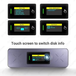 JEYI i9X - Slimme SSD Behuizing - USB 3.2 Gen 2 10Gbps - Visueel Display - Externe Adapter - Voor Geavanceerde Gebruikers - Model i9X — thumbnail 2