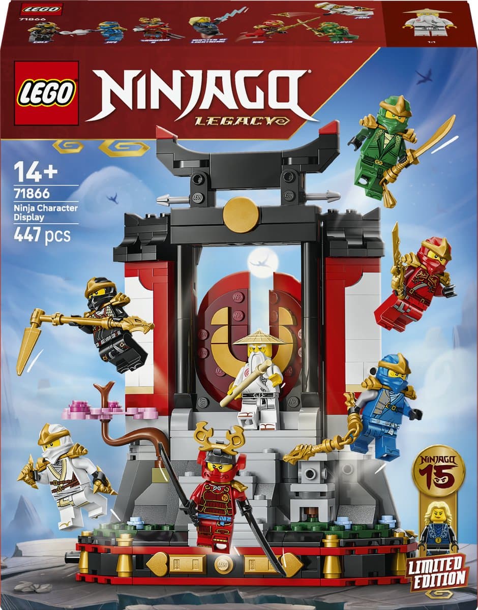 LEGO Ninjago - 15-jarig jubileum: Display met ninjapersonages Constructiespeelgoed — afbeelding 1