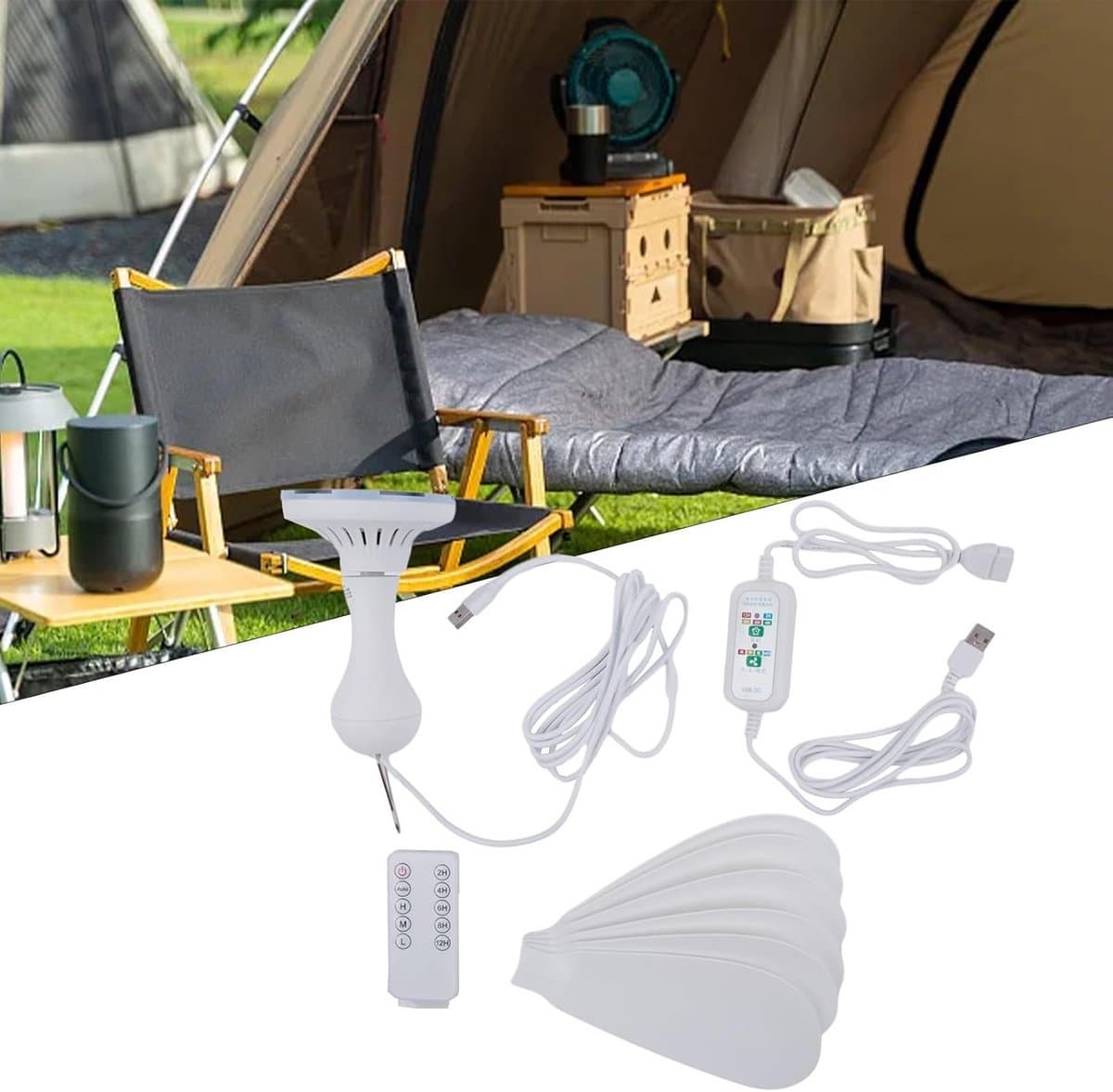 USB Mini Plafondventilator voor Camping en Buiten — afbeelding 1